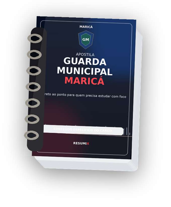 Mockup da apostila específica Guarda Municipal Maricá